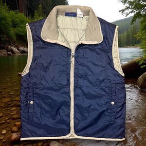 Spaulding Navy 80s Mens L Outdoors Vest Fishing Hunting Tacticool True Vintage